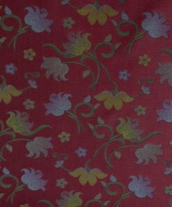 Keymer Amazone 25 floral pattern on red