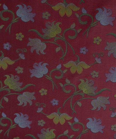 Keymer Amazone 25 bloempatroon op rood