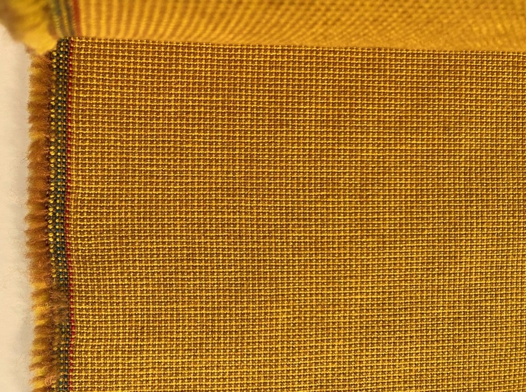 De Ploeg vintage meubelstof okergeel tinten