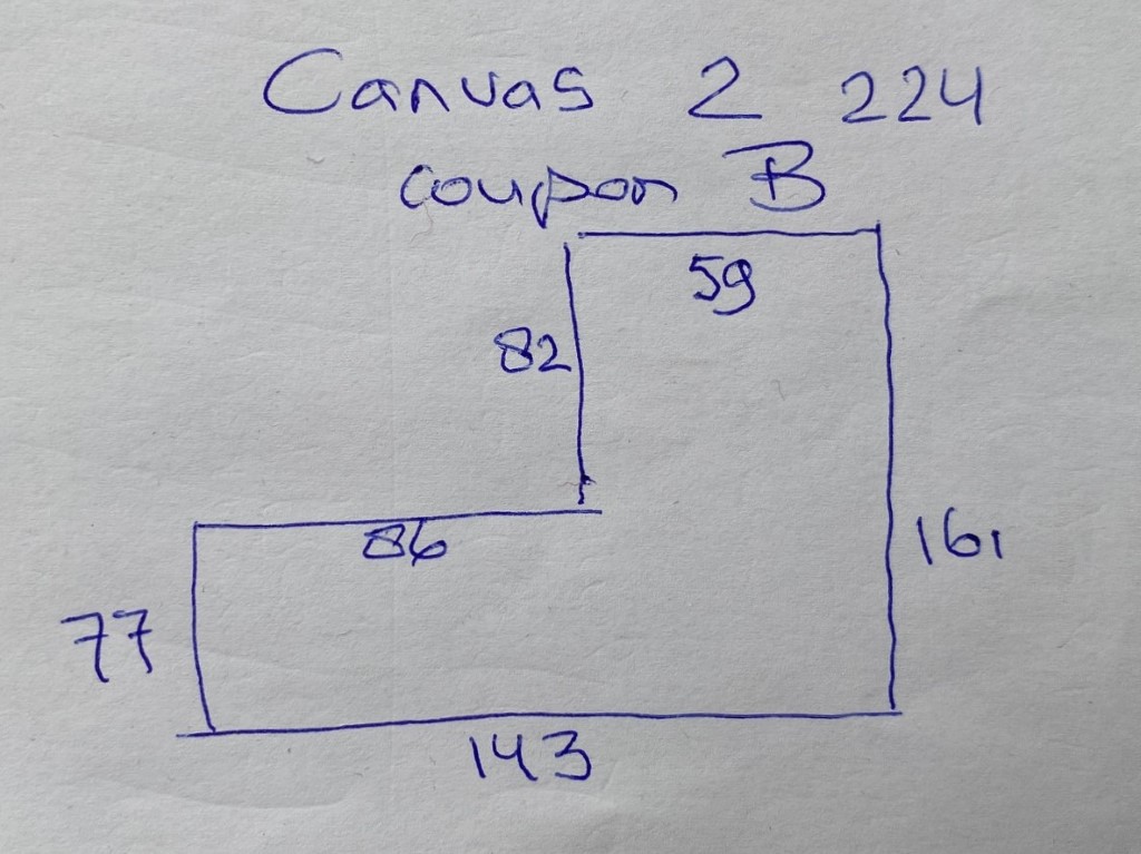 Kvadrat Canvas 2 224 lichtblauwgrijs