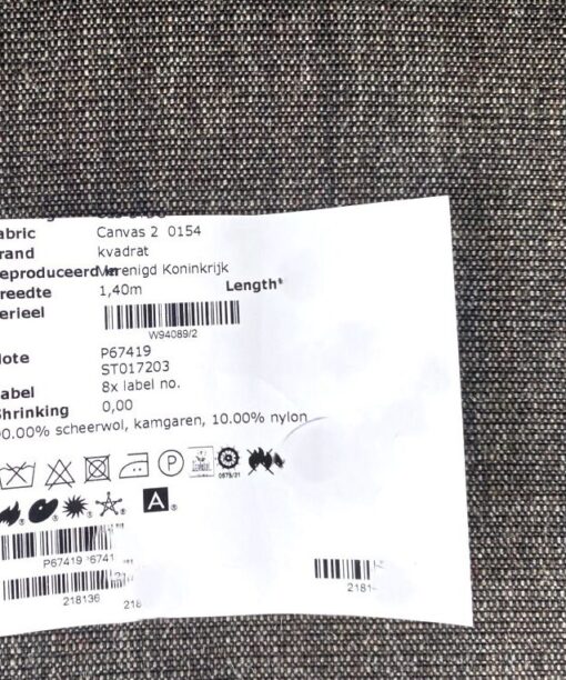 Kvadrat Canvas 2 154 zwart creme