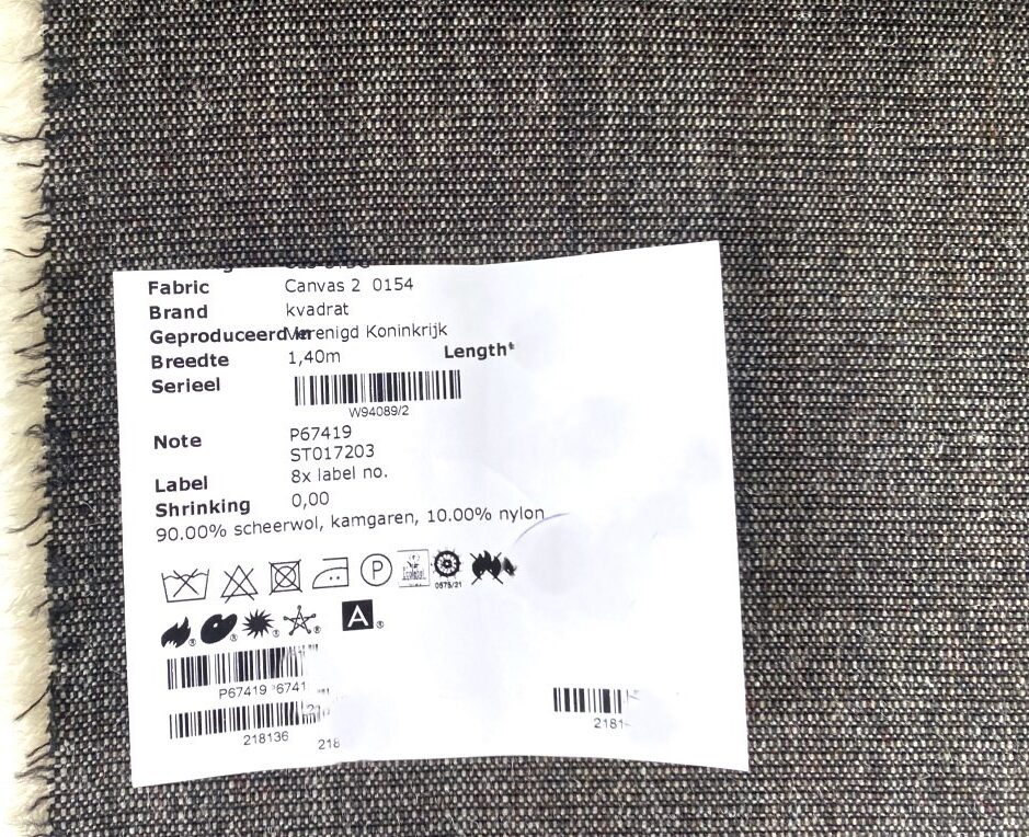 Kvadrat Canvas 2 154 zwart creme