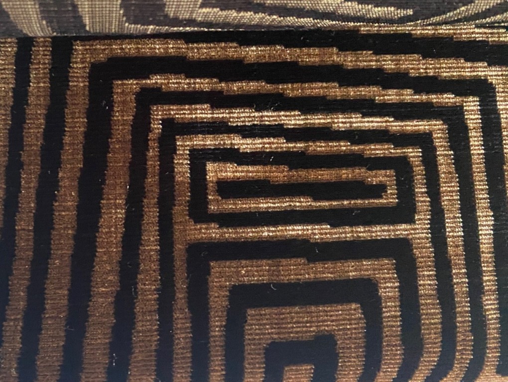 Dedar Milano Jamu Jungle Pantera 001 velours zwart goud