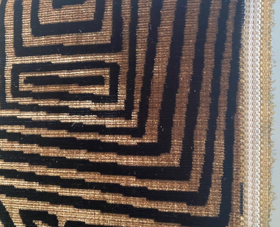 Dedar Milano Jamu Jungle Pantera 001 velours zwart goud