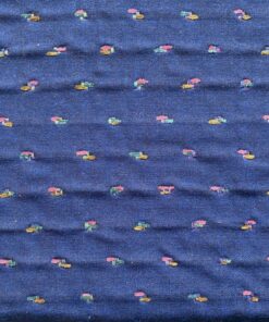 meubelstof blauw met patroon
