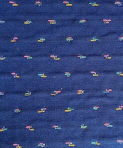 meubelstof blauw met patroon