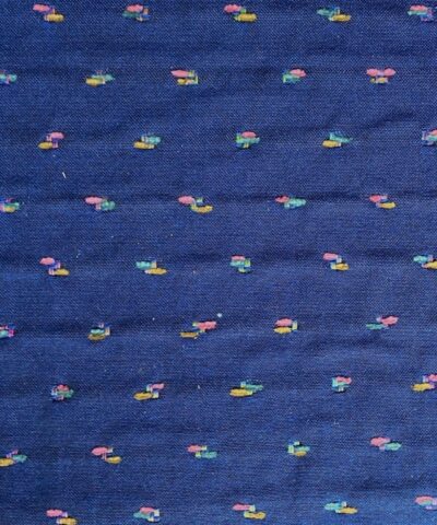 meubelstof blauw met patroon