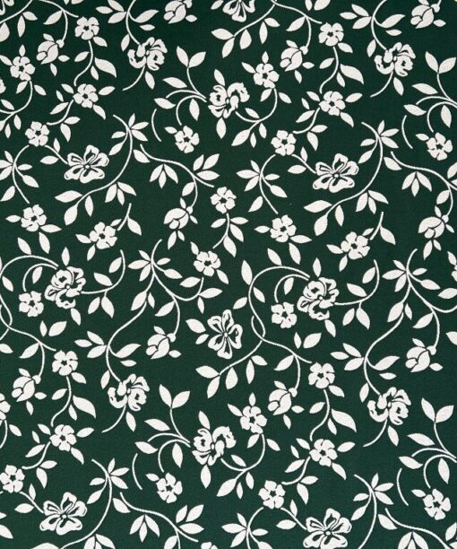 bloemen motief wit groen