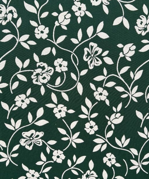 bloemen motief wit groen