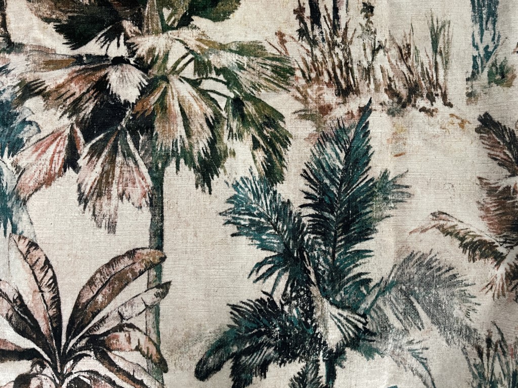 Romo Japura Velvet Amazonite patroon jungle