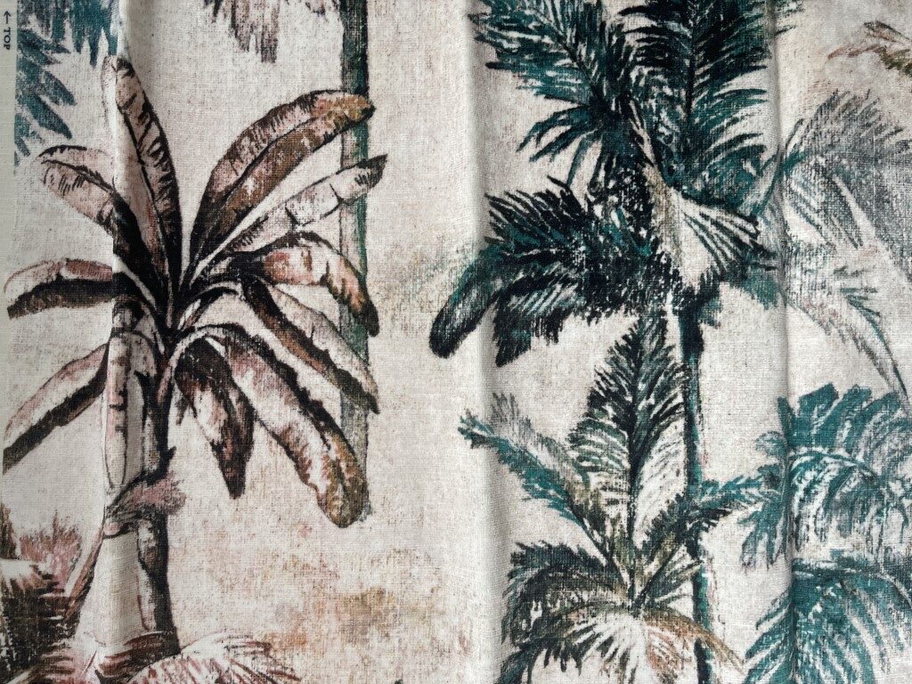 Romo Japura Velvet Amazonite patroon jungle