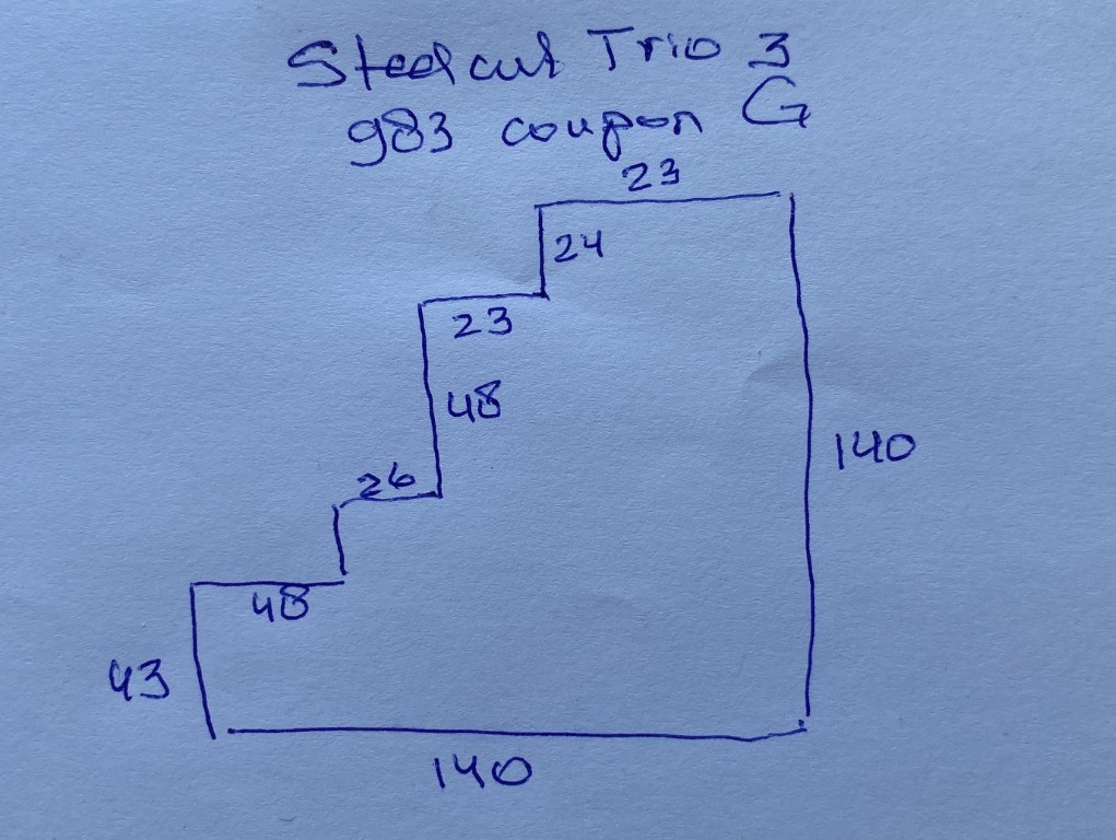 Kvadrat Steelcut Trio 3 983 turquoise