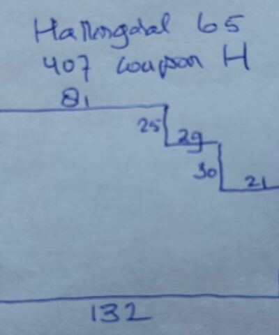 Kvadrat Hallingdal 65 407 geel wit