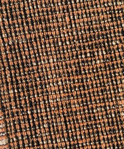 meubelstof patroon oranje creme zwart