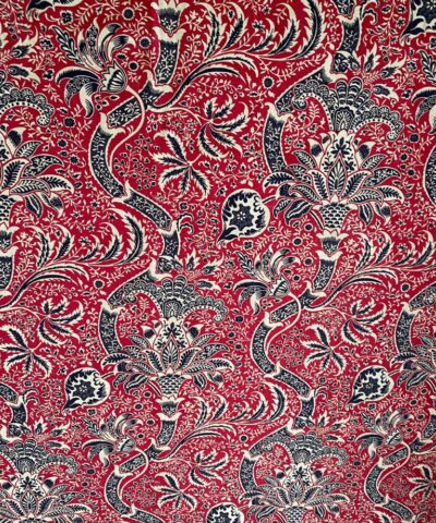 Morris & Co Indian rood zwart beige