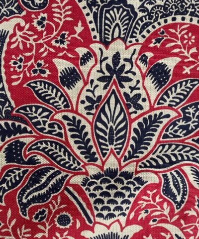 Morris & Co Indian rood zwart beige