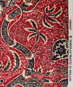 Morris & Co Indian rood zwart beige