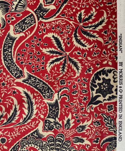 Morris & Co Indian rood zwart beige