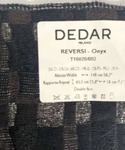 Dedar Milano Reversi Onyx zwart bruin zilver
