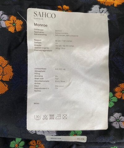 Kvadrat Sahco Monroe 170 bloemen patroon