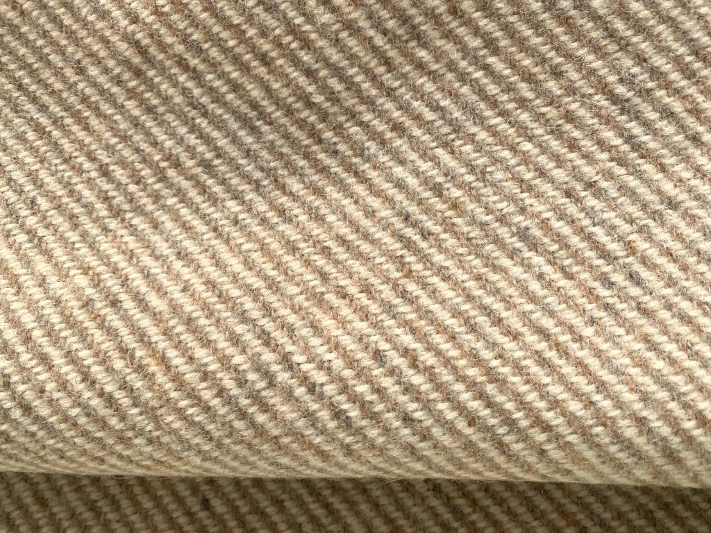 meubelstof diagonaal creme lichtbruin
