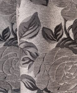 bloemen patroon beige bruin zilver meubelstof