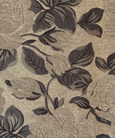 bloemen patroon beige bruin zilver meubelstof