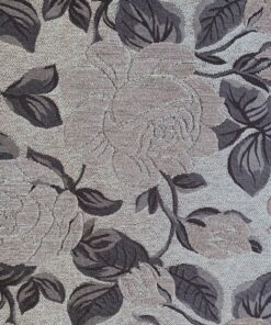 bloemen patroon beige bruin zilver meubelstof