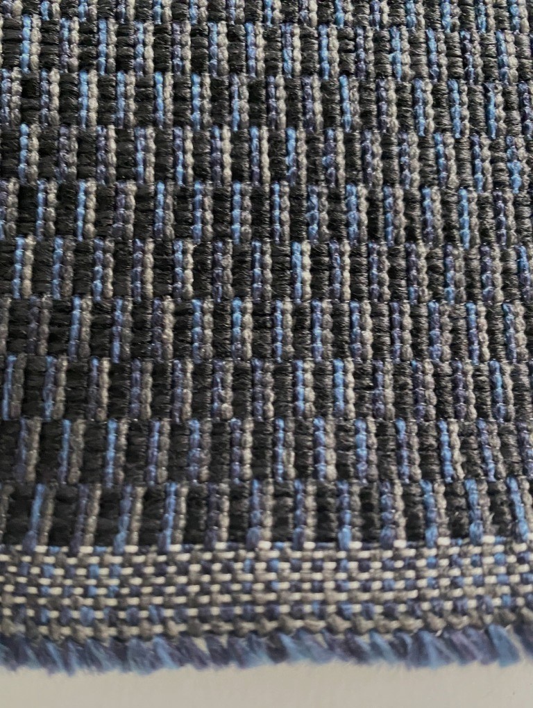 De Ploeg Cane blauw grijs zwart patroon