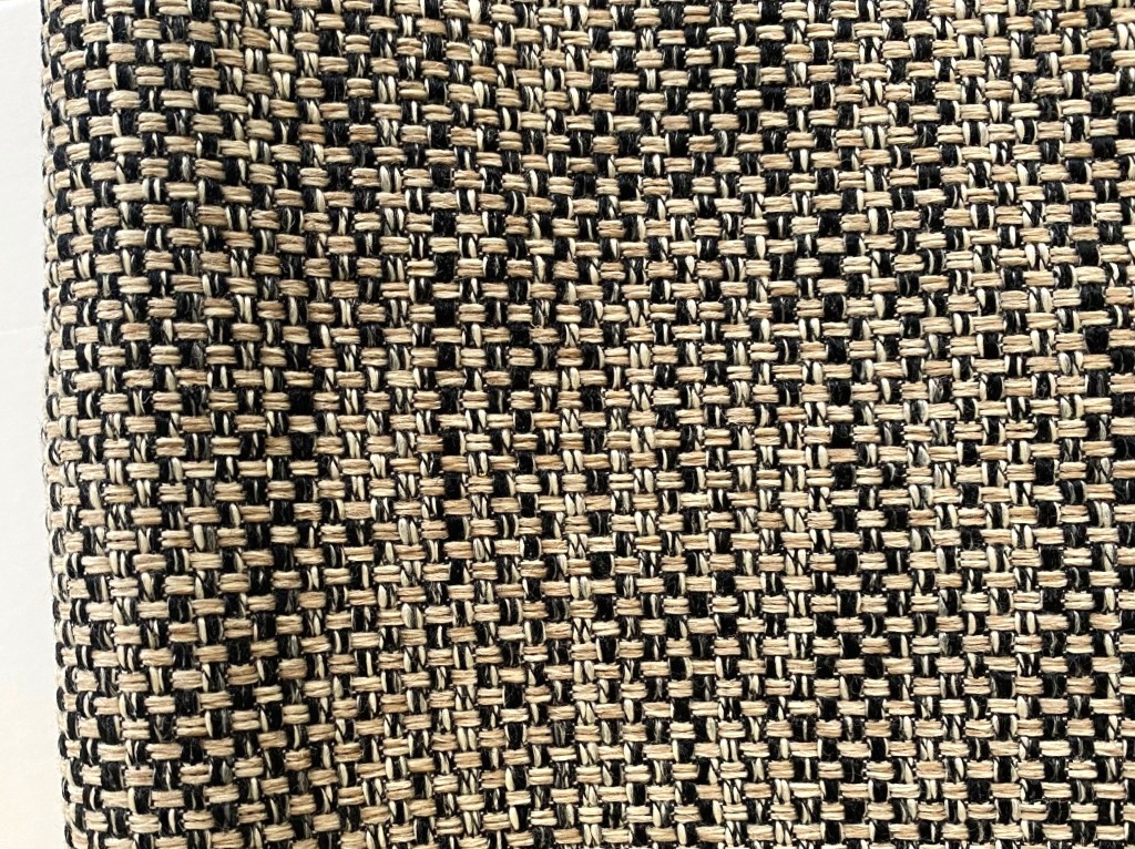 meubelstof beige zwart grof geweven