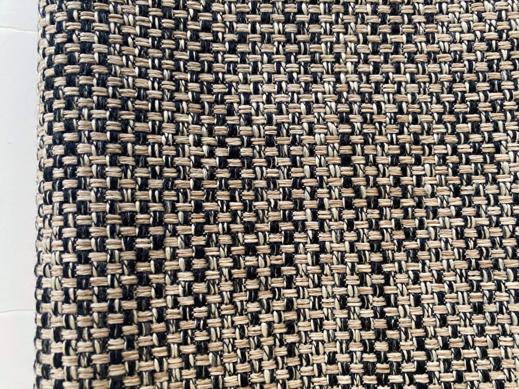 meubelstof beige zwart grof geweven