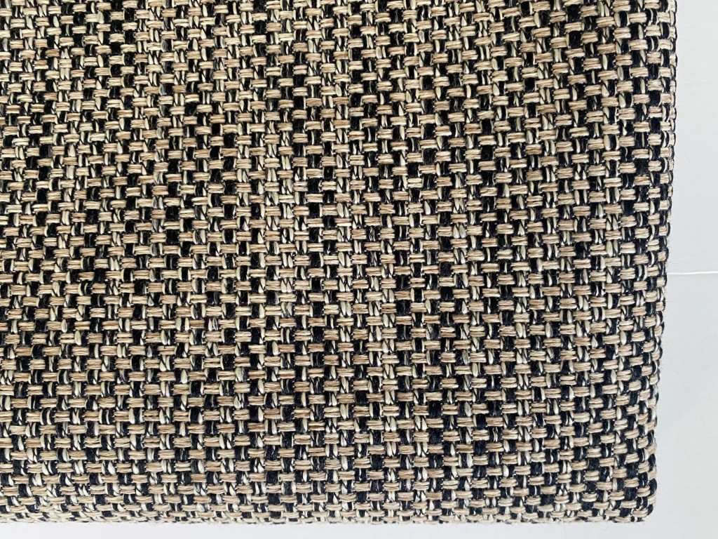 meubelstof beige zwart grof geweven