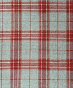 Colefax and Fowler Dunmore Check Magnus Checks ruit rood lichtblauw creme patroon