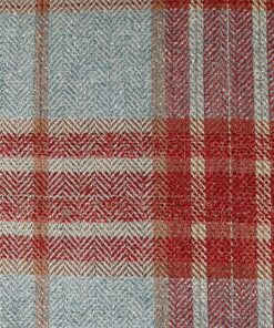 Colefax and Fowler Dunmore Check Magnus Checks ruit rood lichtblauw creme patroon