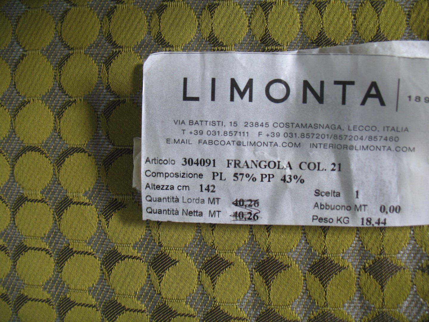 Limonta Frangola 21 groengeel