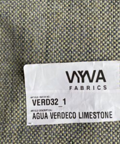 Vyva Fabrics Sunbrella Aqua Verdeco Limestone blauw geel